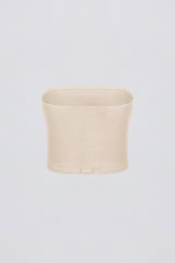 Brushed Jersey Bandeau Top in Ecru