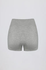 Super Sculpt Seamless Mini Shorts in Grey Marl