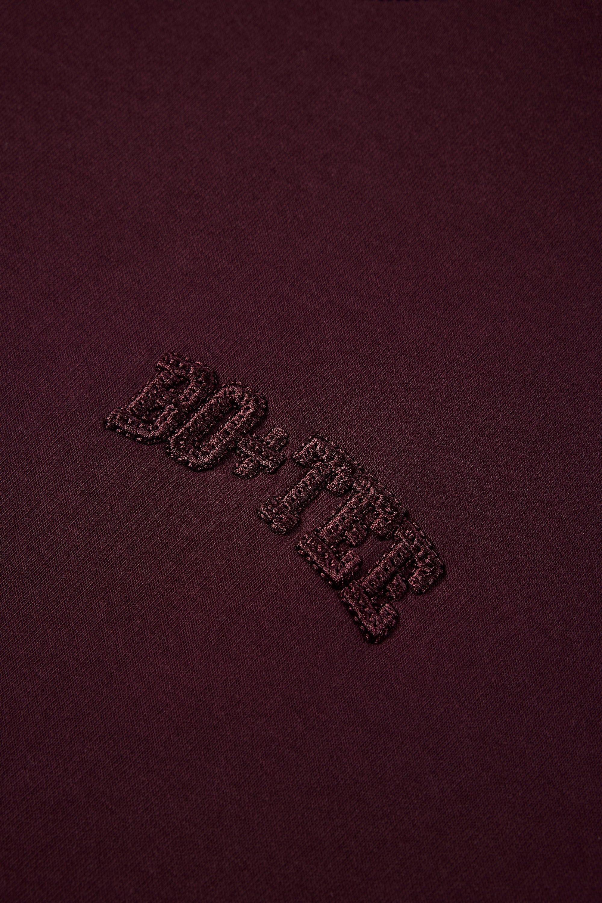 Oversized Crew-Neck Jumper in Burgundy