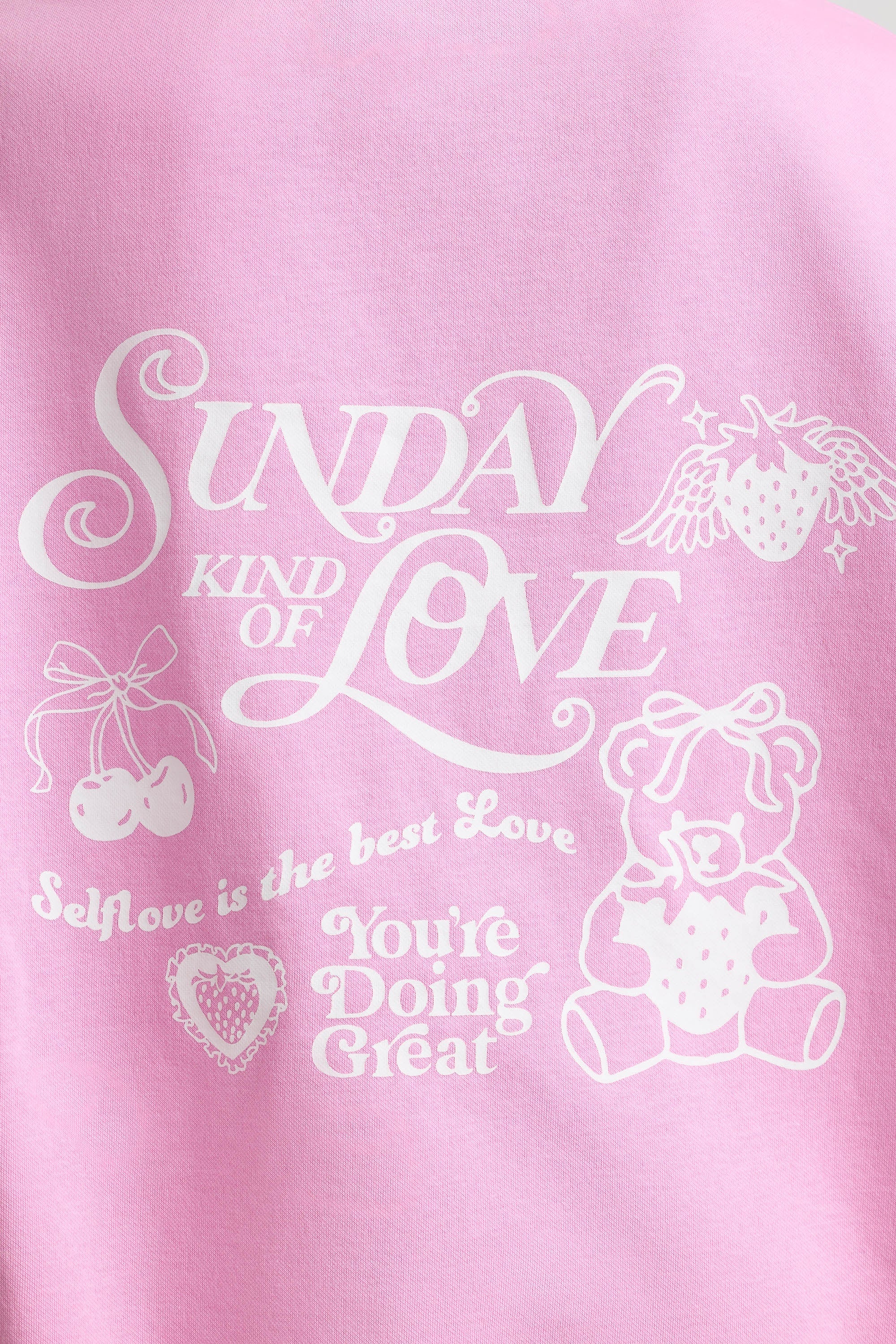 Soft Cotton Jersey Oversized Hoodie in Bubblegum Pink