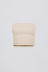 Brushed Jersey Bandeau Top in Ecru